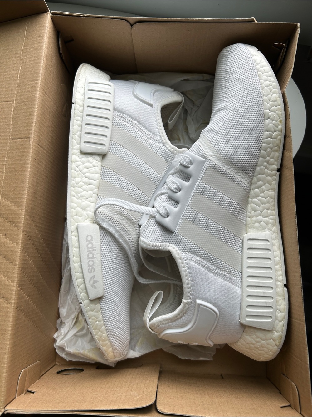 Adidas NMD R1 Triple White – Men’s Size 12